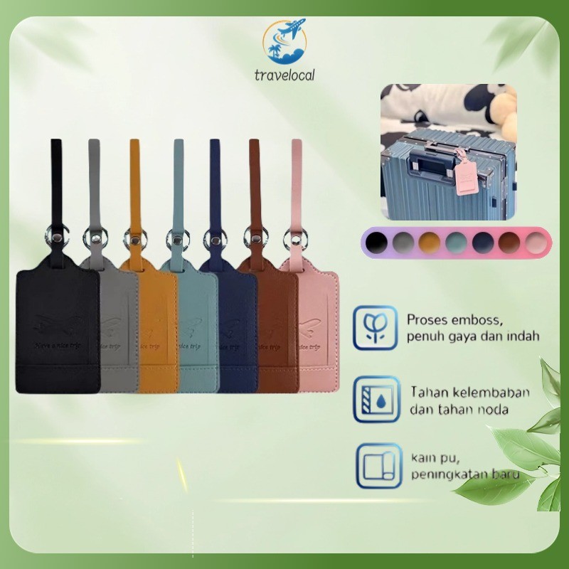 Tag Bag, Label Tag koper Label Koper Kulit Pengidentifikasi Label Bagasi Papan Tas Tag Nama