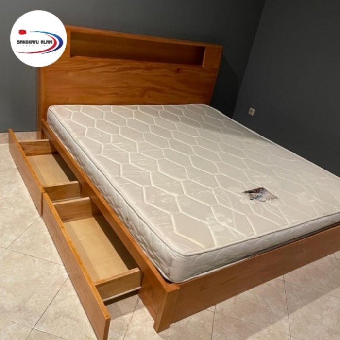 GFJ dipan minimalis kayu mahoni 160x200