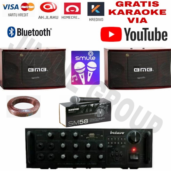 GROSIR PAKET SOUND KARAOKE BMB 8 INCH BLUETOOTH YOUTUBE KARAOKE