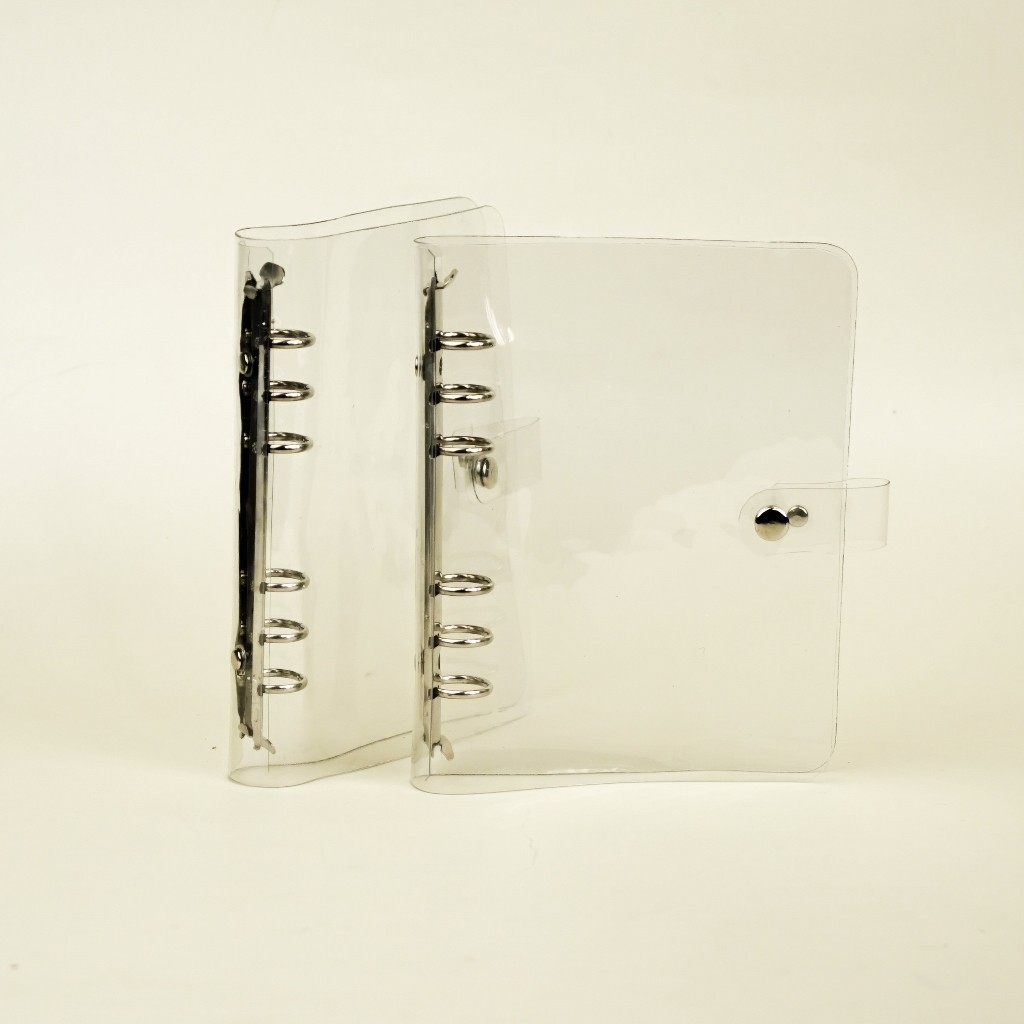 

Cover Binder A6 Transparan Bening 6 Hole Warna Silver