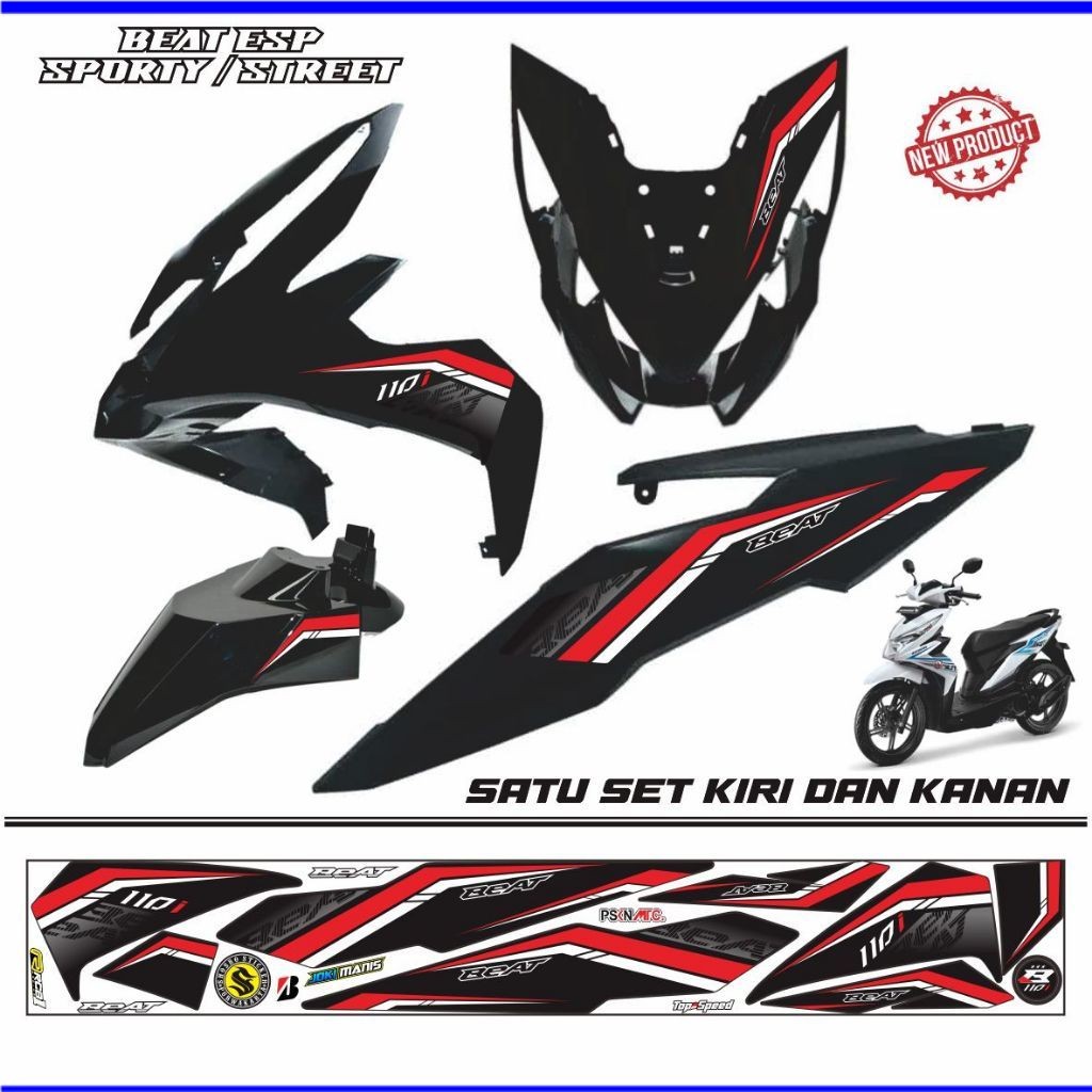 VARIASI MOTOR Striping variasi motor beat esp 2017/ stiker beat street 2018/ striping beat sporty