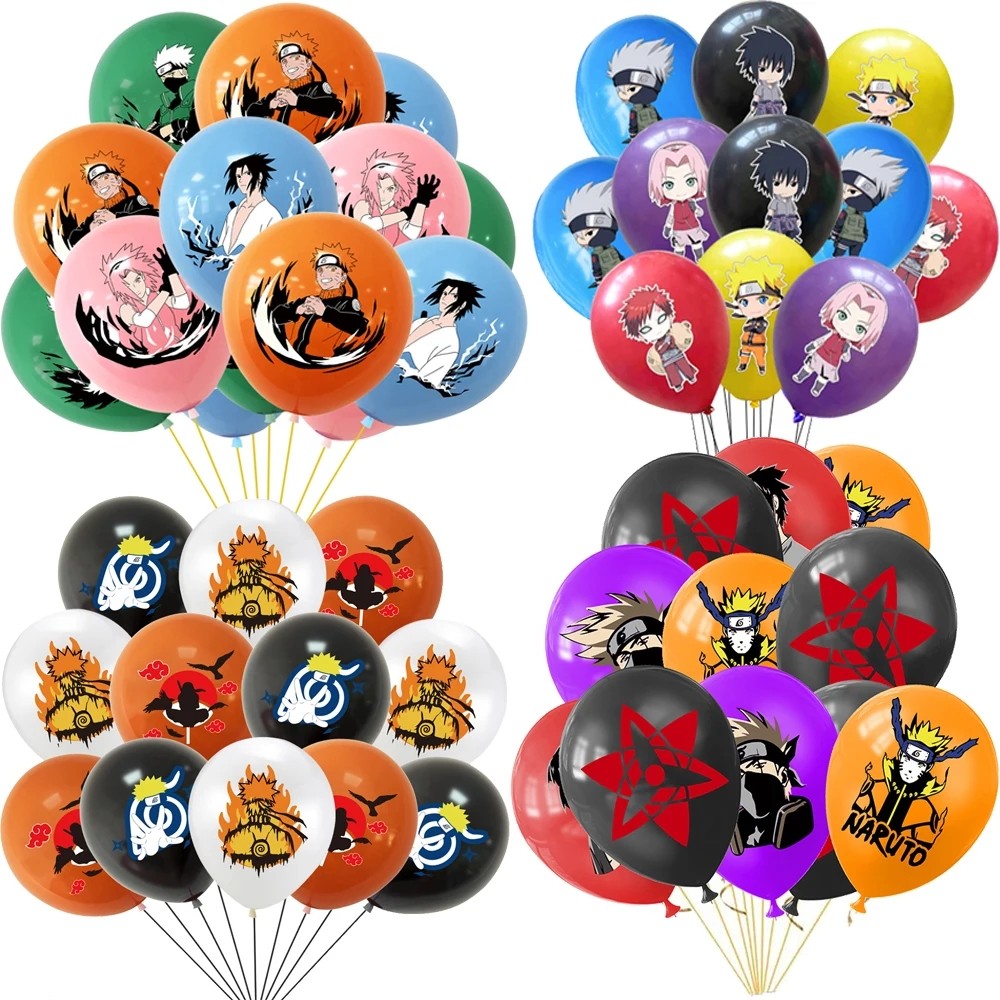 

12inch Uzumakied Narutoed Balloon Uchiha Sasuke Latex Ballons Happy Birthday Party Decoration Supplies Kids Anime Boy Hero Gift