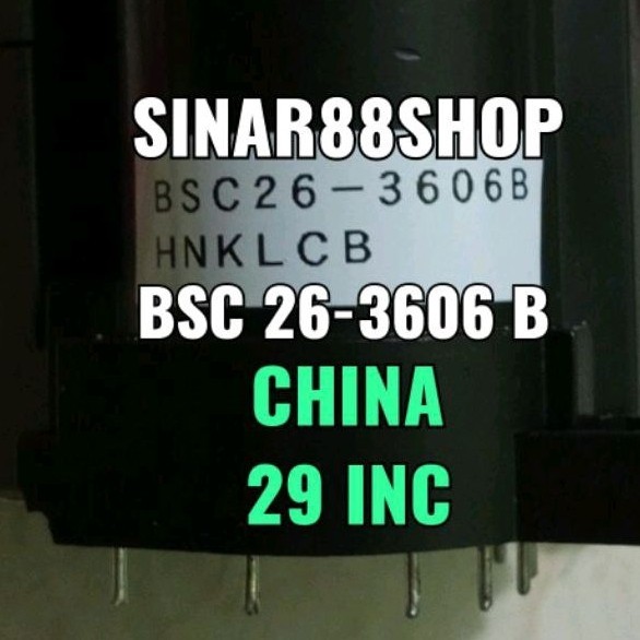 PLAYBACK TV BSC 26-3606B BSC26 3606B  BSC 26 3606 PLAY BACK FLYBACK PLAIBEK FBT PLEBEK