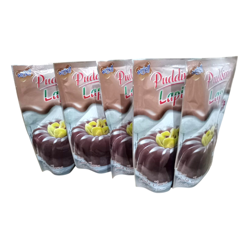 

Bundle 5 Pcs - Pudding Puding Susu Bubuk Nutrijell Nutrijel Rasa Lapis Gula Jawa