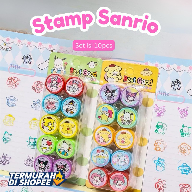 

STEMPEL SANRIO ISI 10 PCS / stamp karakter sanrio / stempel sanrio isi 10pcs