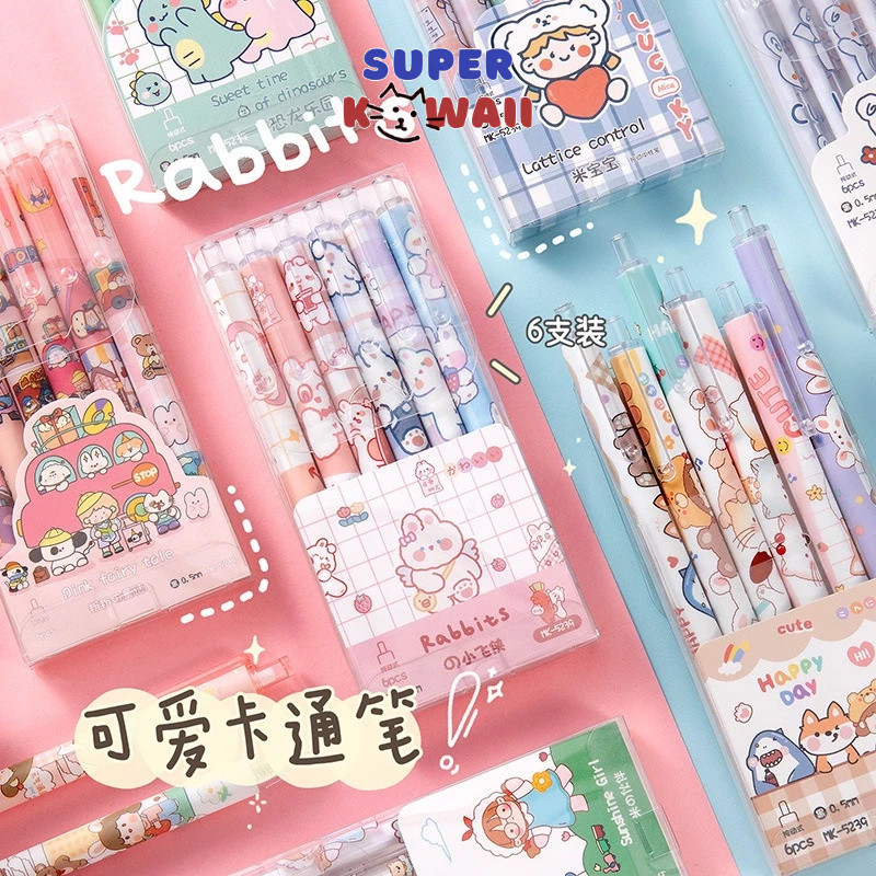 

Super Kawaii - [SK91] 1 pack isi 6 pcs Pen Gel Mekanik Motif Cartoon Dinosaur / Pulpen Pelajar Dan Kantor Pena Lucu Motif Dino / pulpen motif kartun lucu