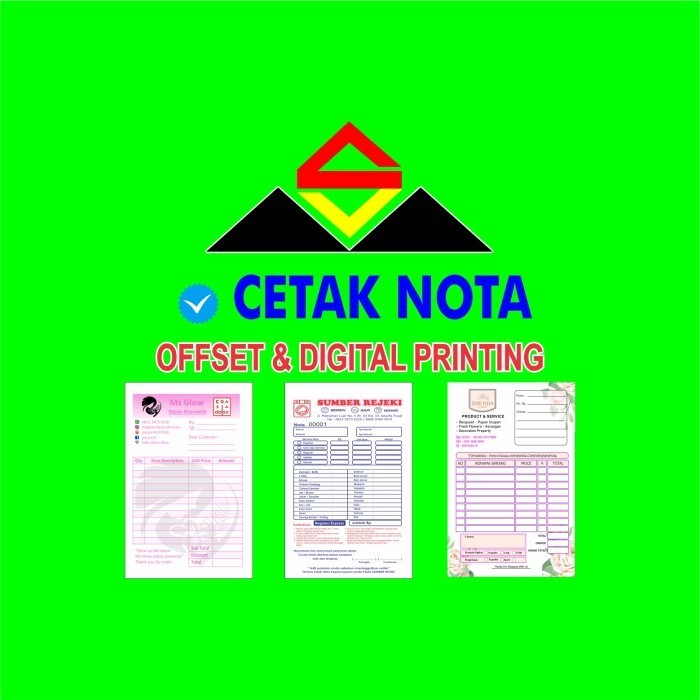 

Cetak Nota/ Laundry/ Merek Toko/ Full warna 2ply 1/4F 10 buku