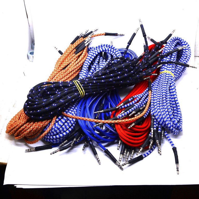 (11K) KABEL AUX AUDIO 3.5MM panjang a hp android samsung speaker mobil cable musik spotify