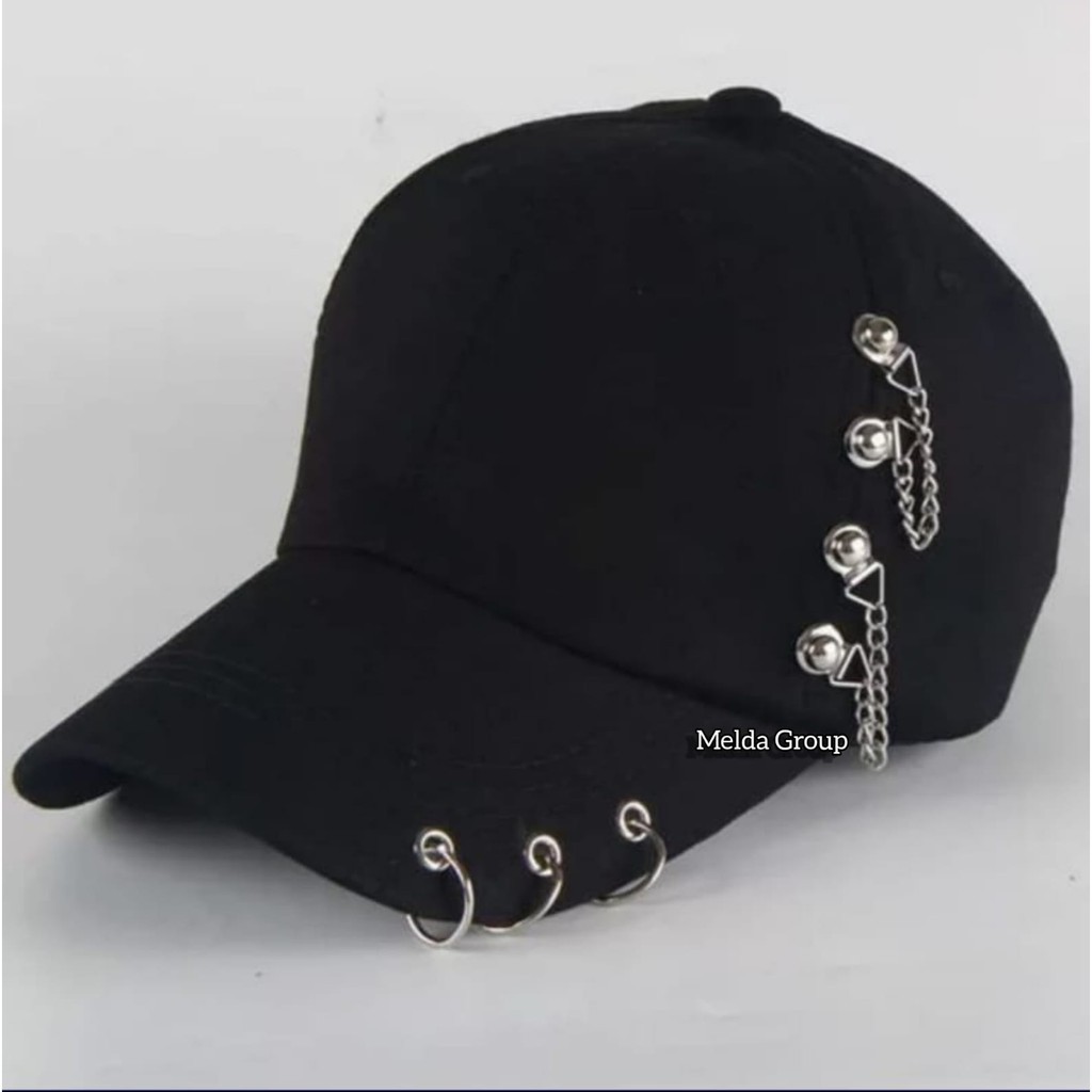 Topi Anting Rantai Korea Trend 2021 Hat Pria Dan Wanita Korea Style Oppa - Oppa Kekinian Topi Bisbol