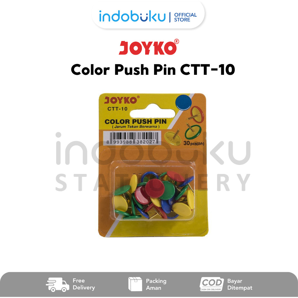 

Color Push Pin Joyko Jarum Tekan Berwarna Joyko CTT-10