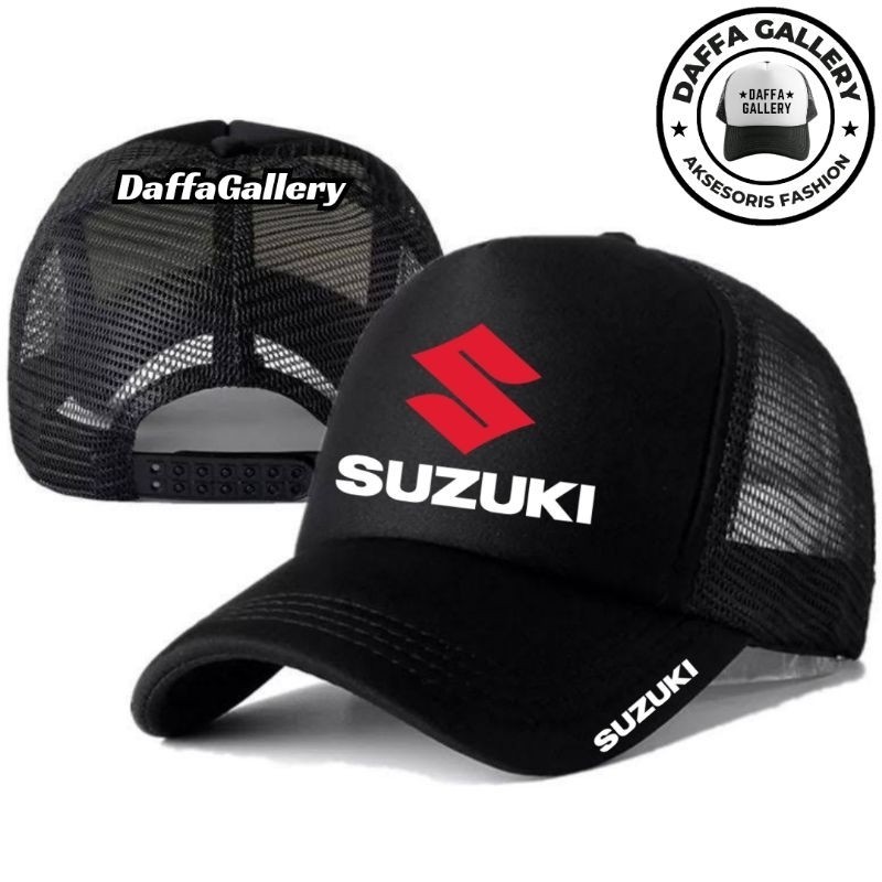 Daffaa Gallery Topi Trucker SUZUKI - Topi Distro SUZUKI Logo - Topi SUZUKI Premium - Topi Pria Dewas