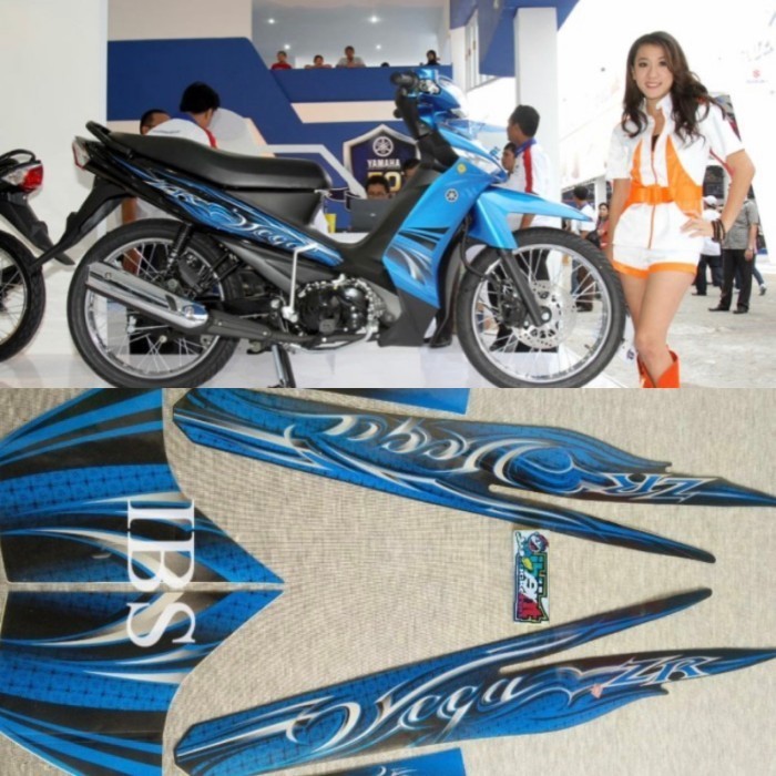 STRIPING VEGA ZR BIRU 2011 STIKER ORI YAMAHA POLET PLISIR