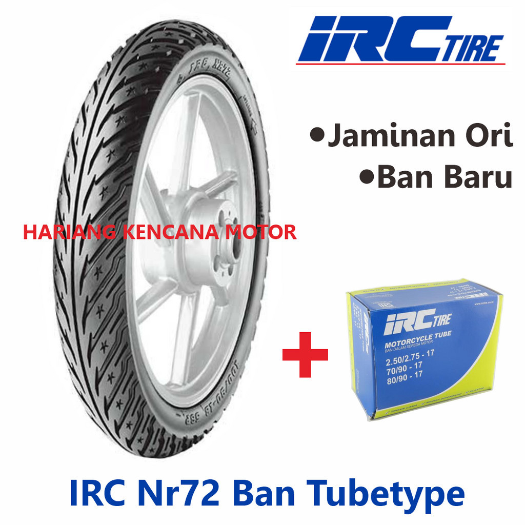 IRC NR72 80/90-17 Bintang Ban Luar Tubetype Motor Bebek Universal
