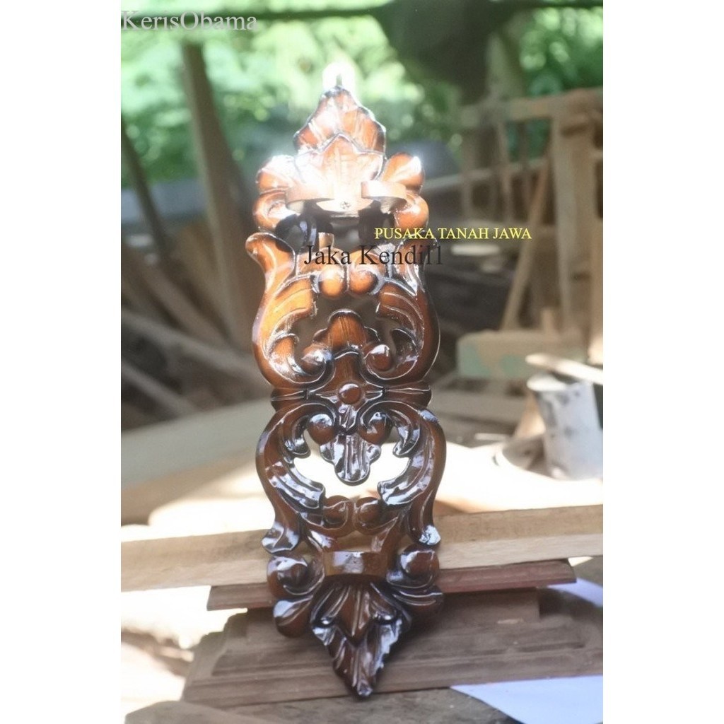 

blawong rak jagrak keris ukir motif kembangan isi 1 jepara ZR88 antik termurah