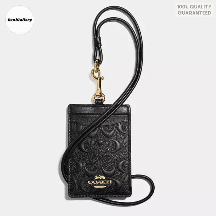 

ID Lanyard In Signature Leather Black F73602