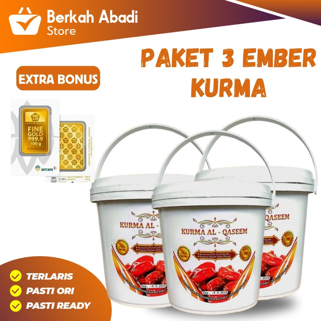 

BA ( 3 PCS ) Kurma Al qaseem kurma sukari basah enak