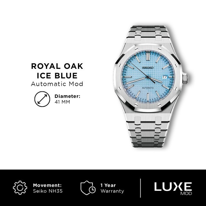 Seiko Royal Oak Ice Blue Mod NH35