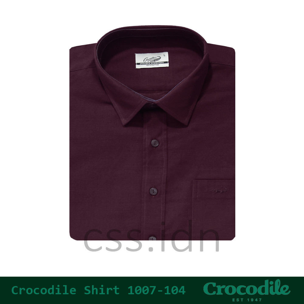 Kemeja Pria Lengan Pendek Polos Crocodile 1007-104