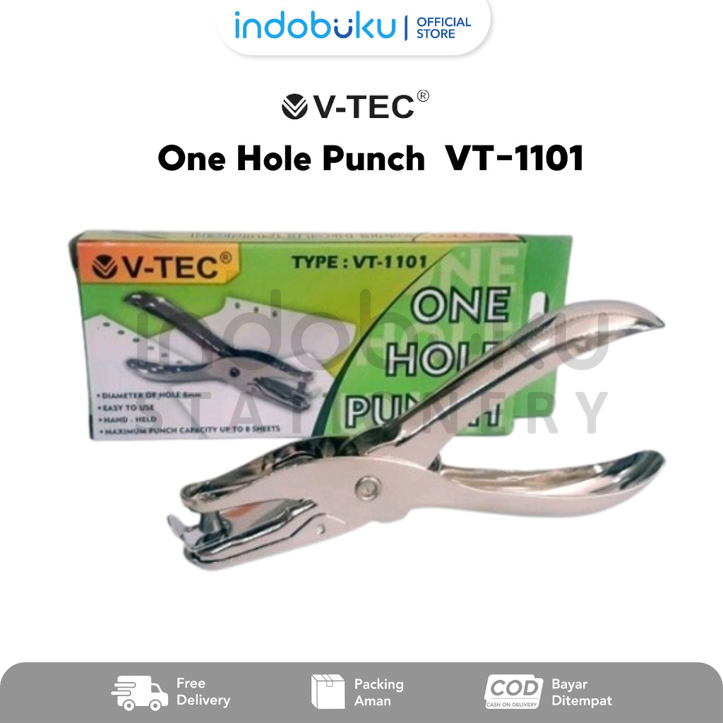 

One Hole Punch V-Tec Pembolong Kertas V-Tec VT-1101