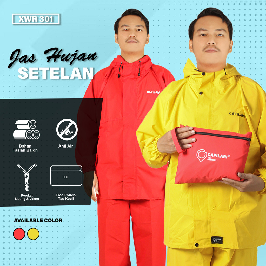 [FREE GIFT] Capilari - Jas Hujan Raincoat Waterproof XWR 301