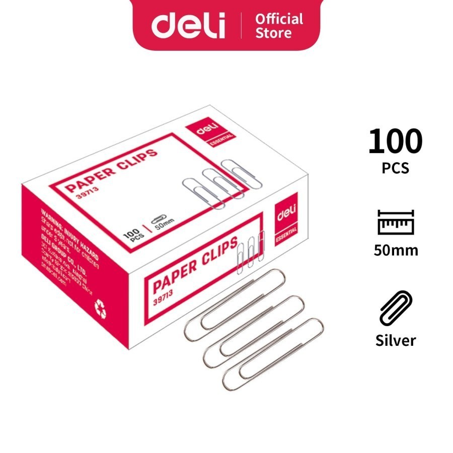 

Deli Paper Clips Essential 50mm - E39713