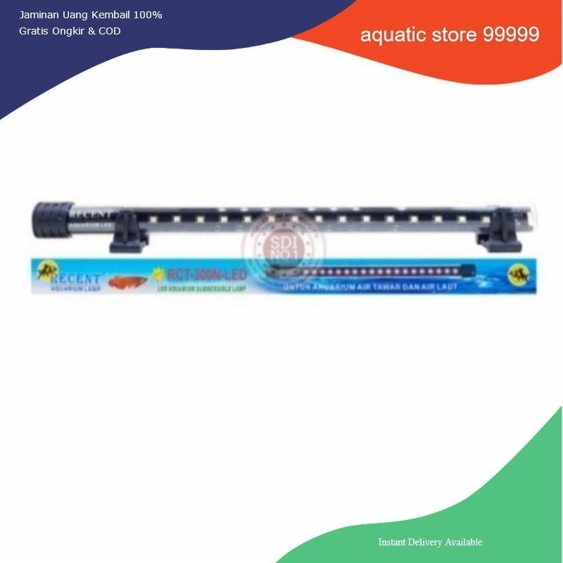 lampu aquarium lampu celup 60 cm led celup aquarium RECENT RCT 600 ORI