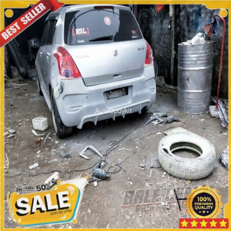 Aksesoris Bemper Mobil bodykit Swift custom Grade A Product Kuat-Tebal-Lentur