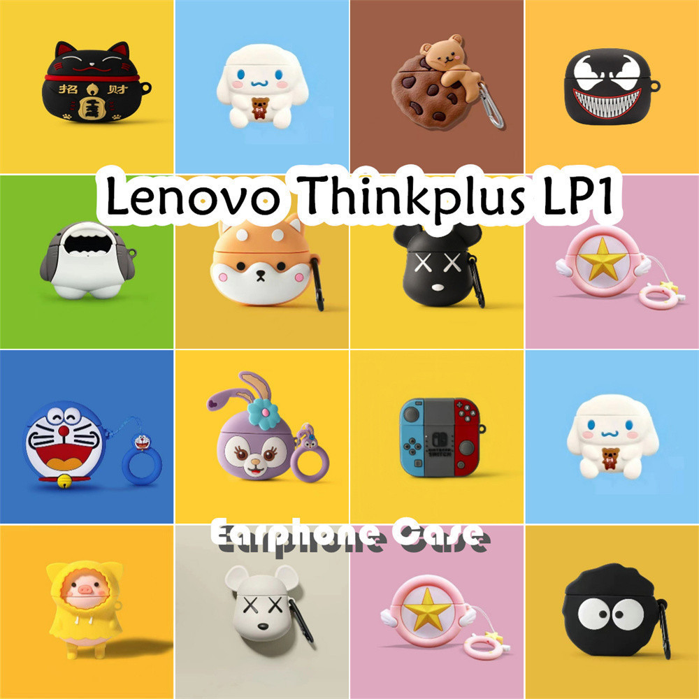 【variety】Untuk Lenovo Thinkplus LP1 Case Kreatif Kartun Shiba Inu Soft Silicone Earphone Case Cover