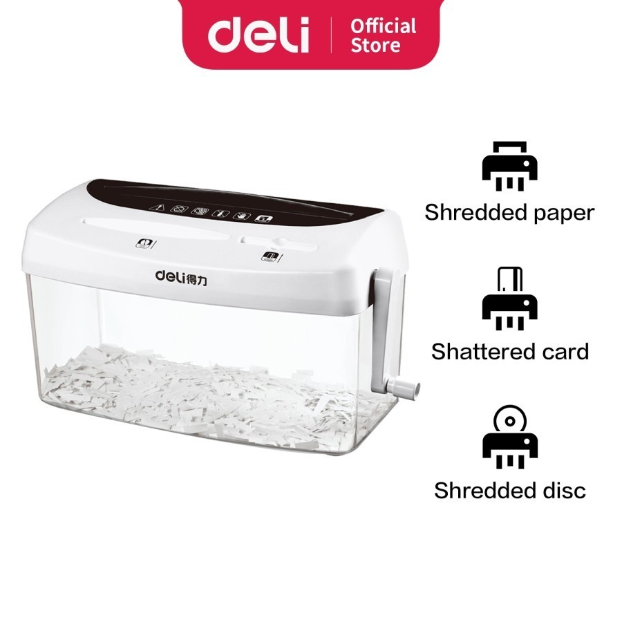 

Deli Penghancur kertas manual Paper Shredder kapasitas 1 lembar 9935