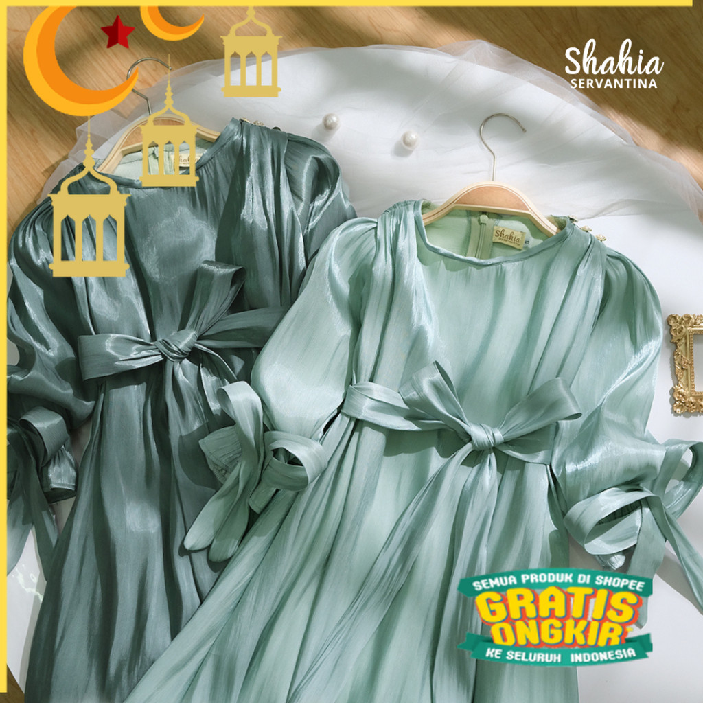 Shahia Servantina - Zefrine Dress Gamis Anak Perempuan/Maron merah bata red anak tanggng