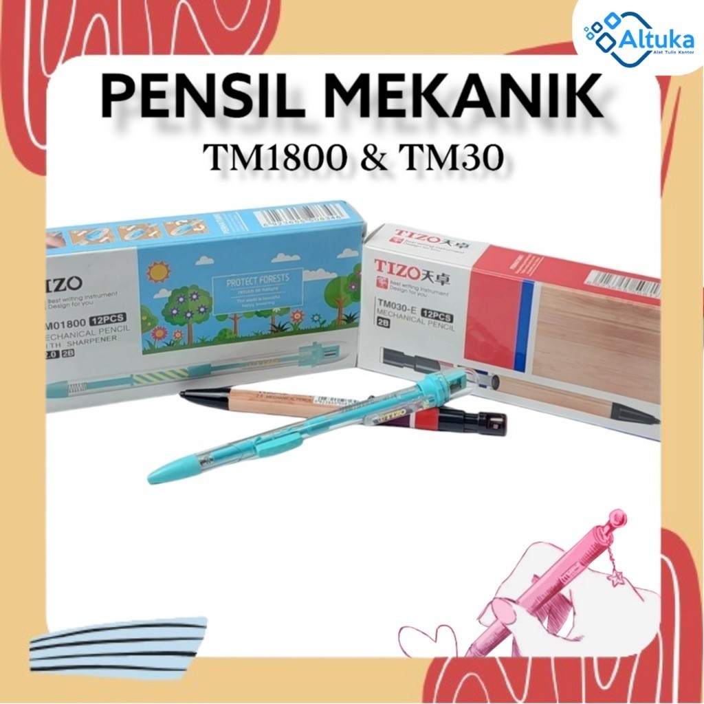 

Pensil Mekanik / Pensil Cetek / Mechanic Pencil / Mek Tizo 2,0mm TM01800 TM030