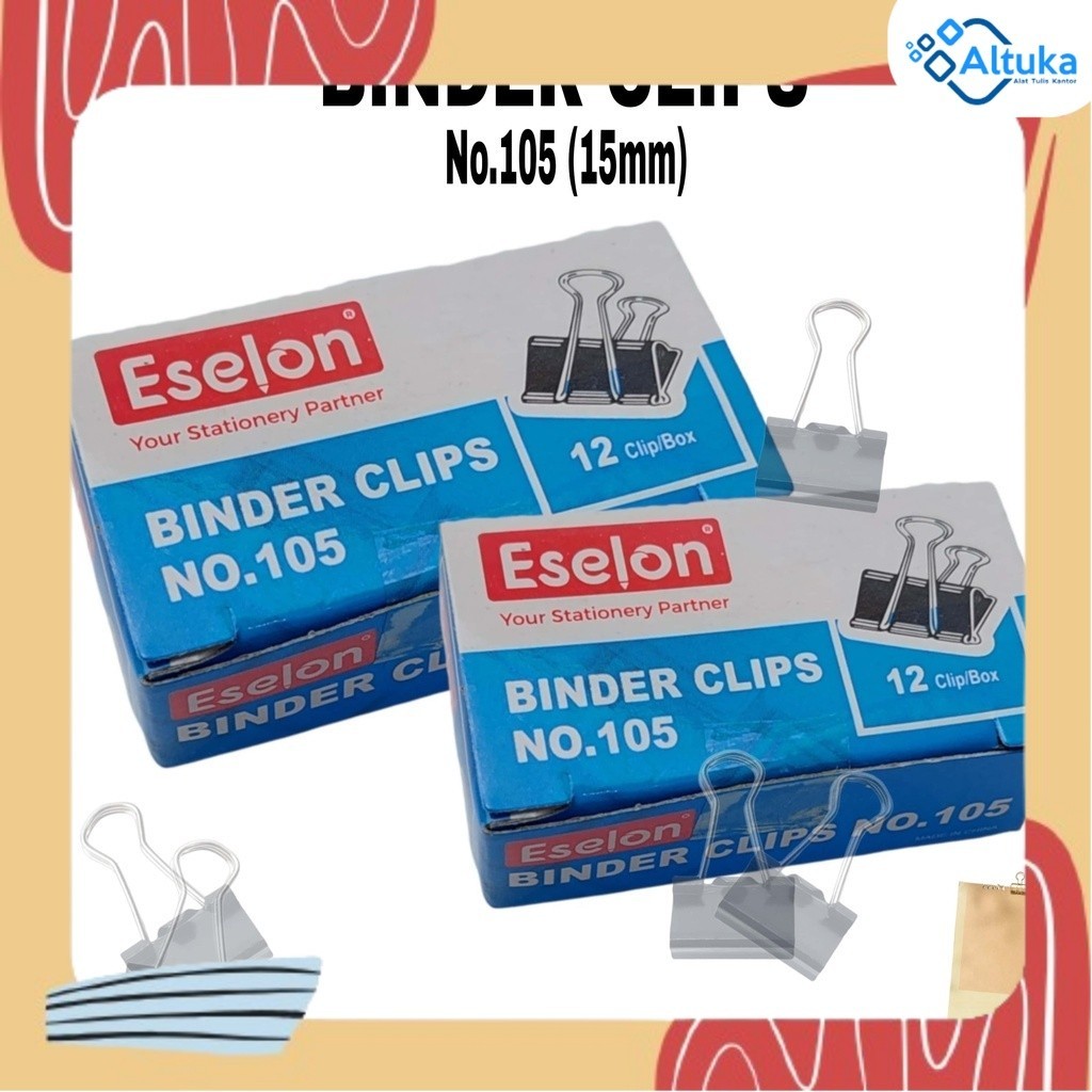 

(12 pcs) Penjepit Kertas/Binder Klip/Binder Clip No.105