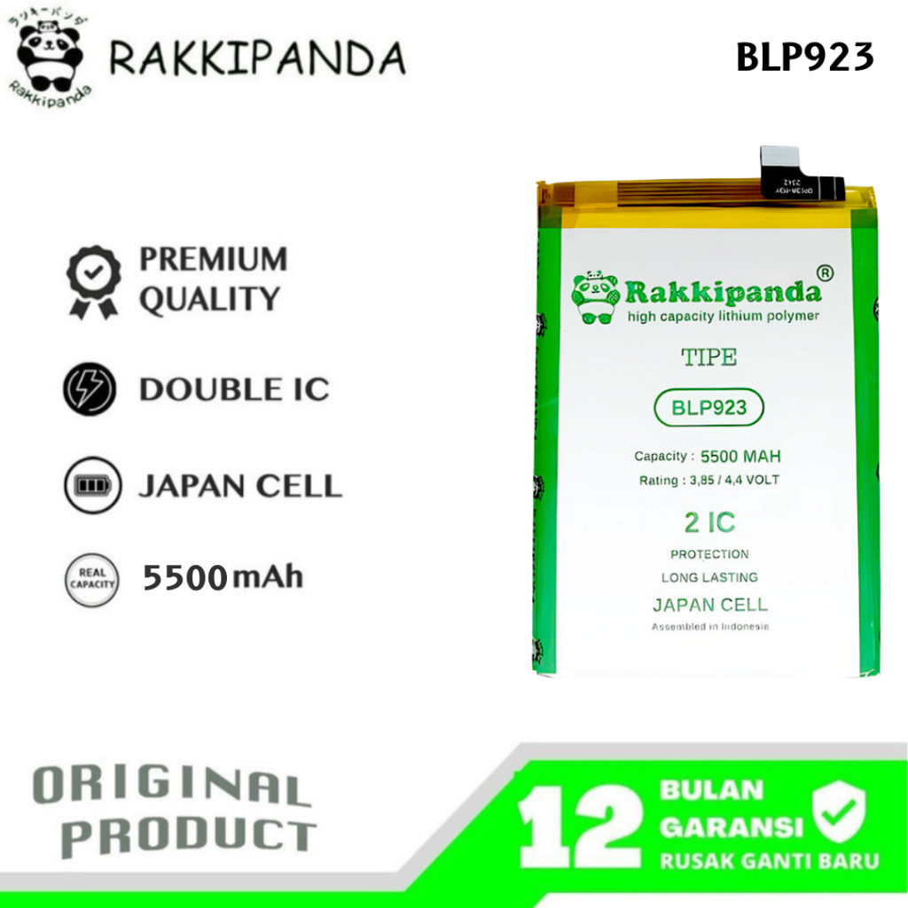 R/K- BATTERY RAKKIPANDA OPPO RakkiPanda - BLP923 A57 4G 2022 / A57 5G / A77 5G / A77S / A97 5G Batre