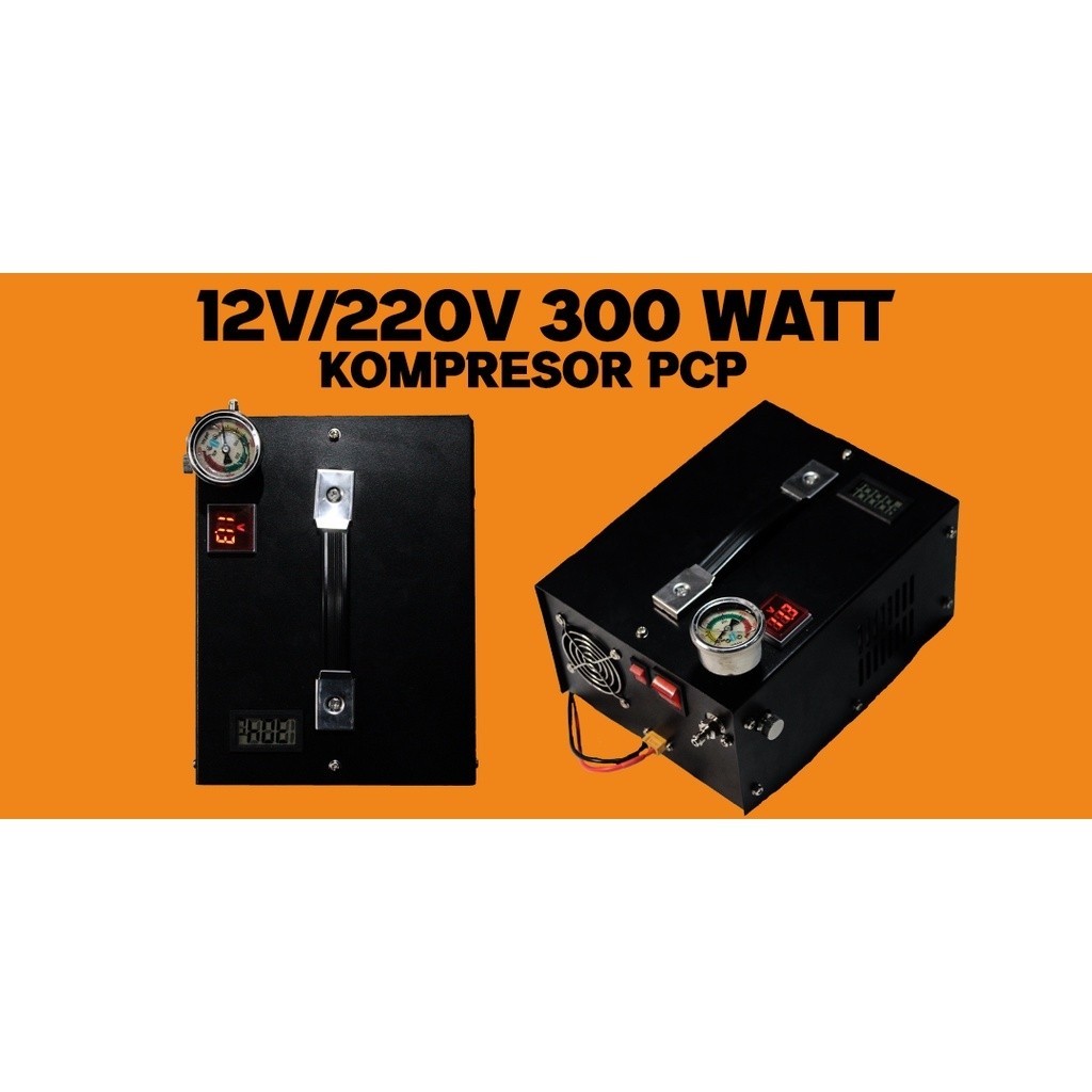 KOMPRESOR PCP TERLARIS  KOMPRESOR PCP 300 WATT - KOMPRESOR AKI 12VOLT 4500PSI - KOMPRESOR PCP GX