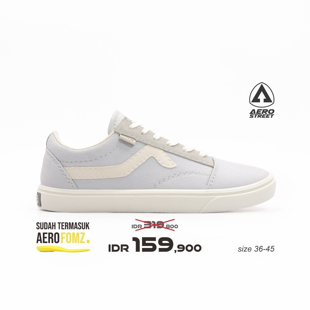 Aerostreet 37-44 Massive Low Abu Muda Pastel Natural - Sepatu Sneakers Casual Pria Wanita Aero Stree