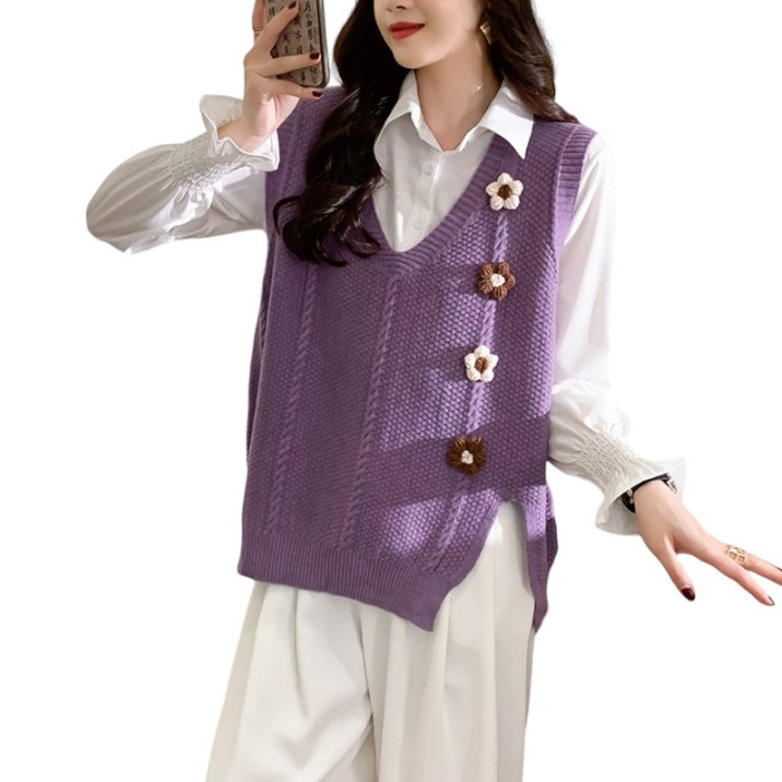 QH { MyReseller } Outer Atasan Wanita Minimalis Kekinian Tanpa Lengan Rajut Import Best Quality