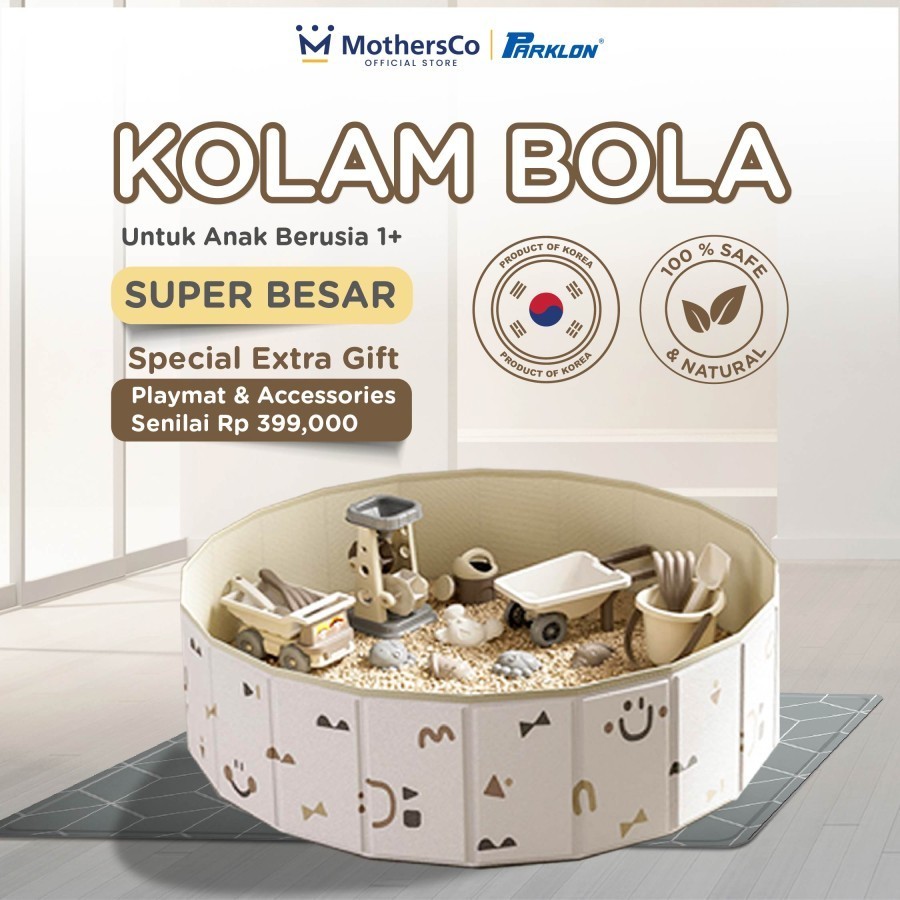 Parklon Mainan Kolam Mandi Bola Anak Mainan Sensorik Kolam Lipat Mainan Anak Ball Pit