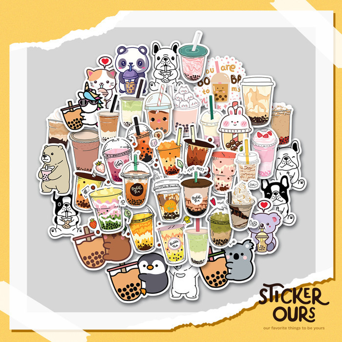 

STICKER PACK BUBBLE TEA BOBBA | STIKER TUMBLER LAPTOP KOPER HELM