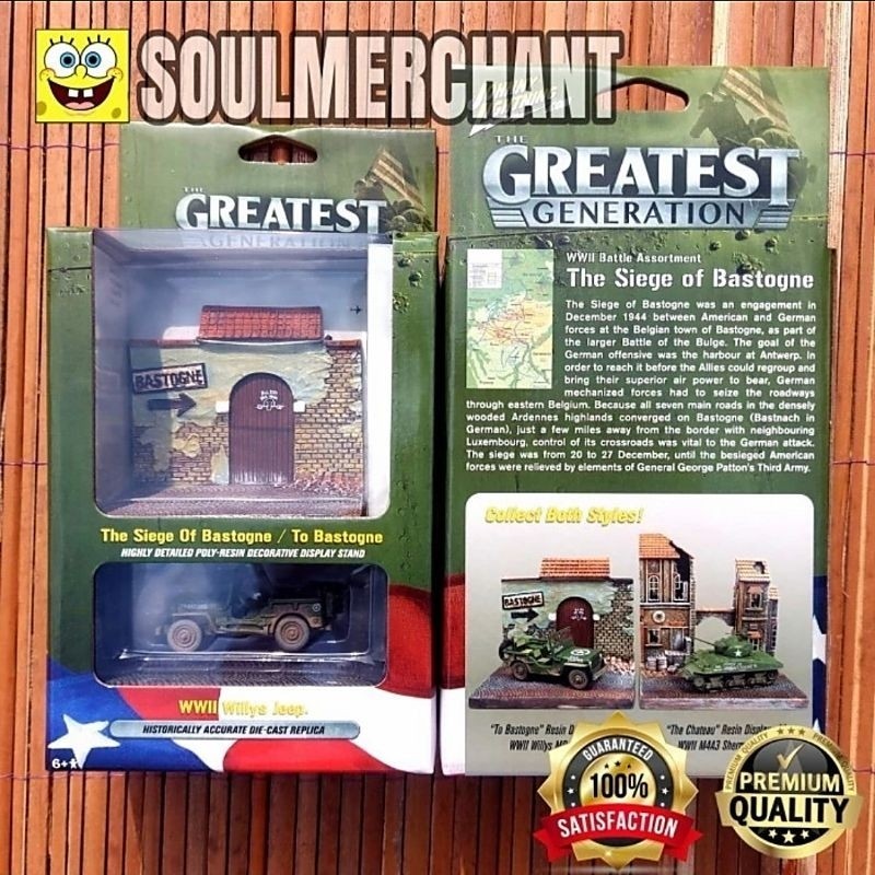 Johnny Lightning The Siege of Bastogne WWII Willys Jeep with Diorama Resin Diecast