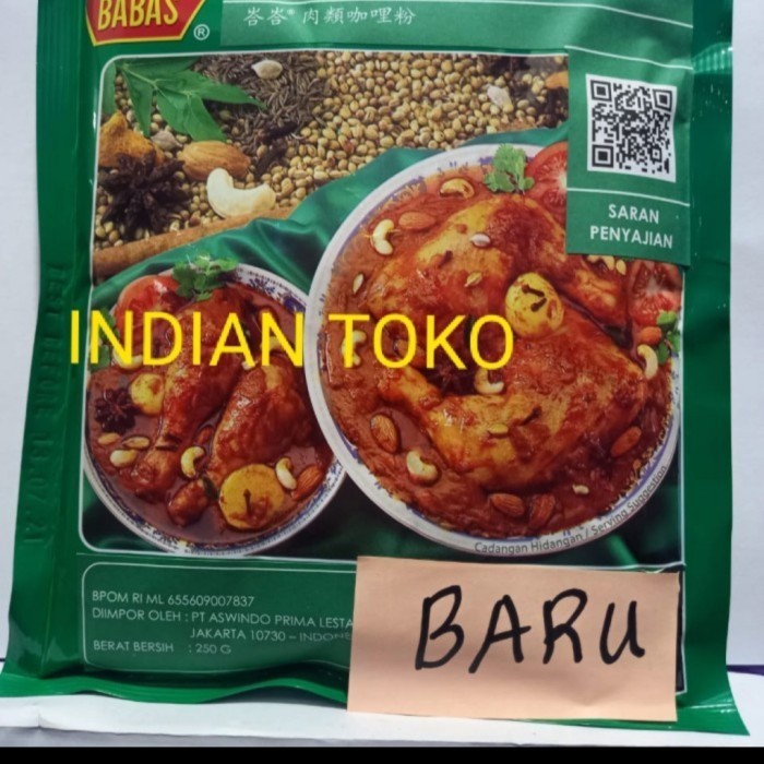 

BABAS MEAT CURRY / BUMBU SERBUK KARI DAGING 250 GRAM