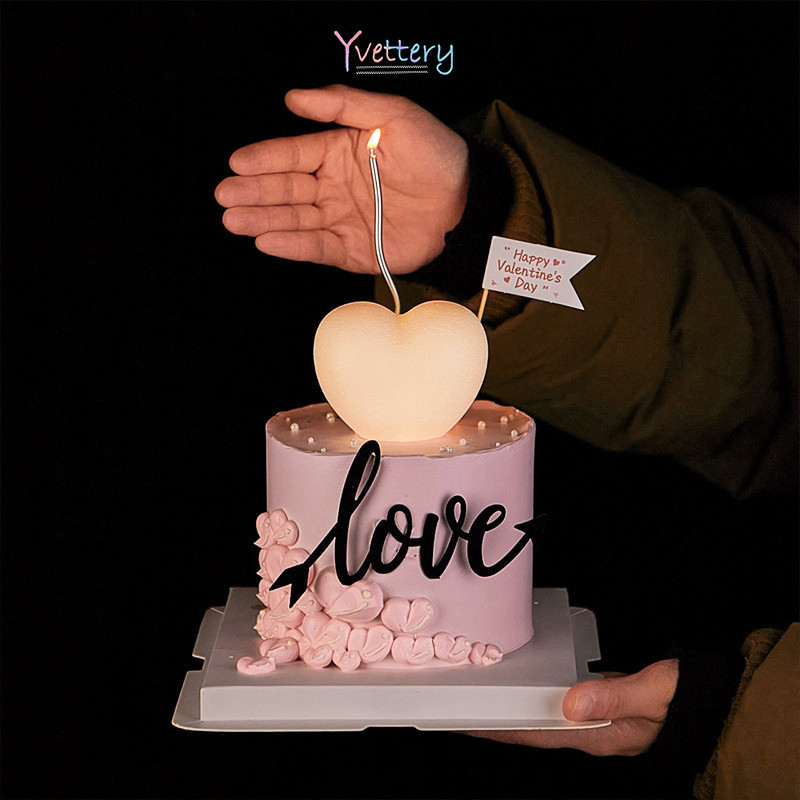COD Lampu Cinta Kue Topper Kue Pasangan Dekorasi Kue Dekorasi Kue Romantis Sisipan-yy