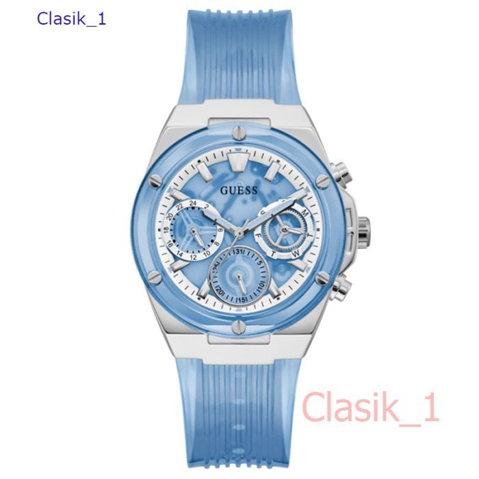 Original 100% GUESS GW0409L1  ATHENA Jam Tangan Wanita  Rubber Biru
