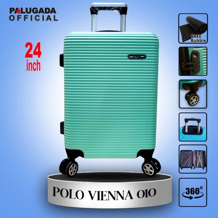 KOPER 24 INCH KOPER ABS POLO TOKYO 010,KOPER PREMIUM ANTI PECAH - HIJAU MINT