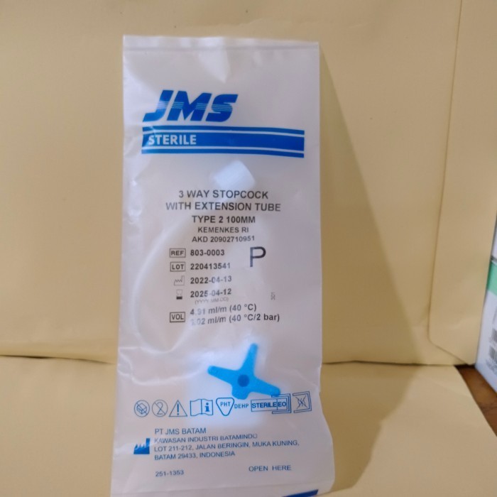 3 WAY STOPCOCK with extentsion tube / three way buntut JMS