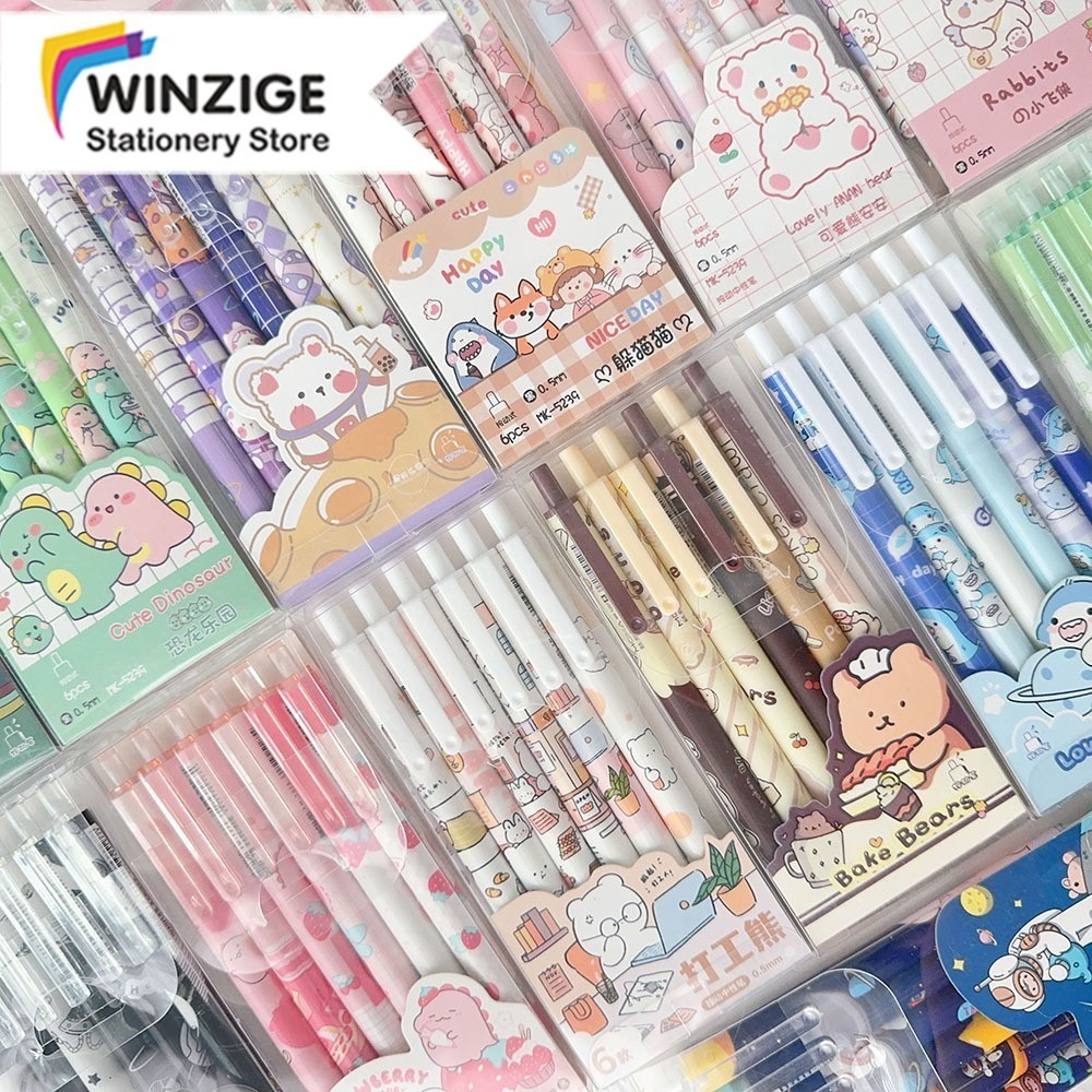 

Winzige pulpen 1 pack lucu 0.5mm pulpen aesthetic cute gel pen pena gel mekanik pulpen tinta hitam alat tulis stationery bulpen bolpen