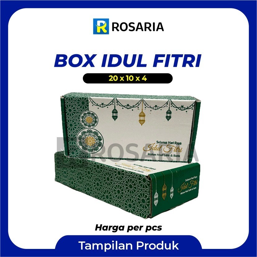 

BOX IDUL FITRI 20X10X4 Kardus Bingkisan Hampers Lebaran Idul Fitri Kue Kering Parsel Parcel