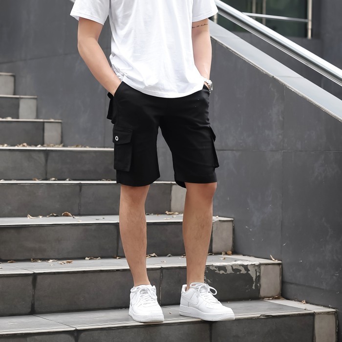 Celana Cargo Pendek Pria / Celana Pendekl / Celana PDL - Navy, XL