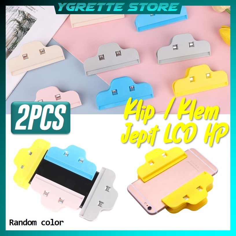 YGRETTE - DAPAT 2PCS ALAT BANTU PENJEPIT LCD HP, KLEM CLIP ALAT BANTU JEPIT JEPITAN LCD SCREEN HANDP