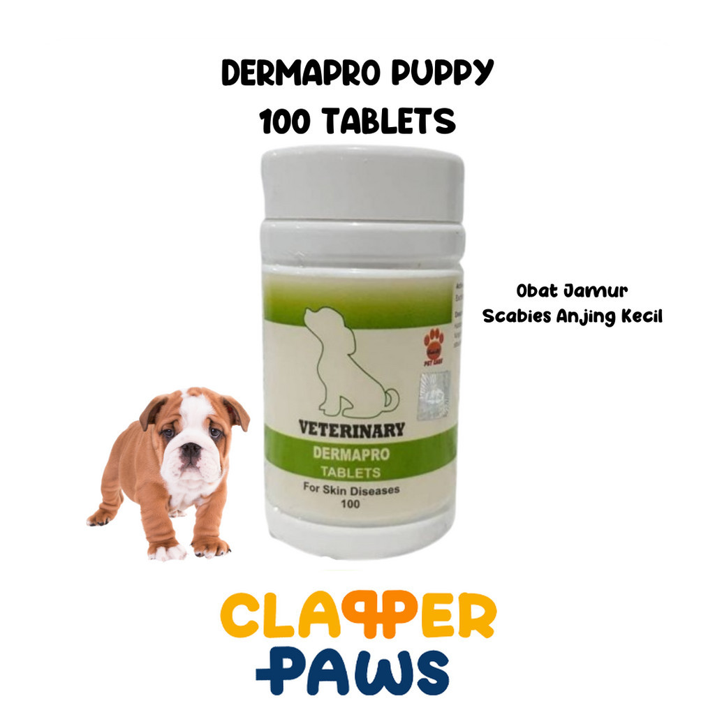 DERMAPRO puppy 100 tablet raid all obat jamur scabies anjing kecil