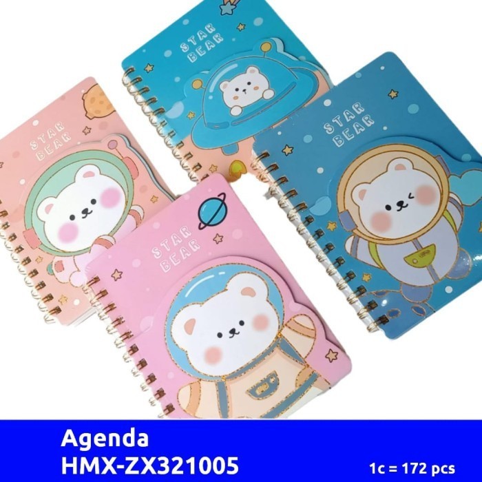 

[ATK BRO] HMX-ZX321005 Agenda/Dairy Notebook Star Bear (pcs)